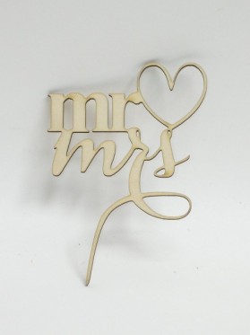 MR&Mrs v srdci drev. výr. zapichovací