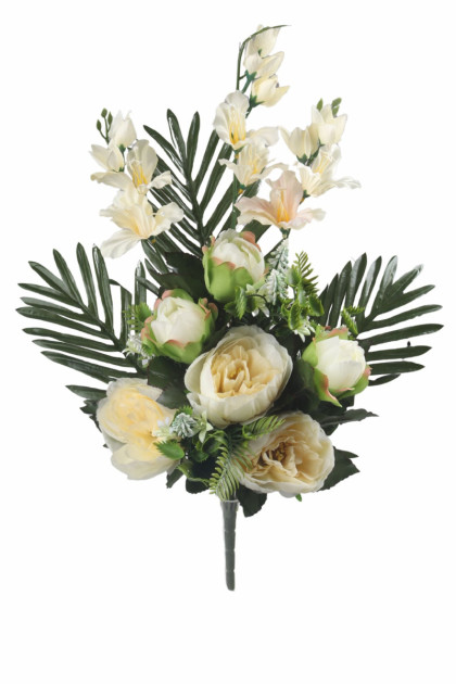Kytica gladiola + peónia / krémová