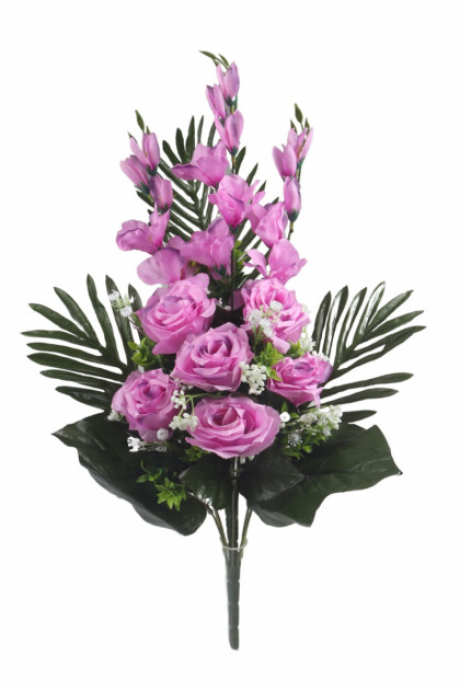Kytica gladiola + ruža / fialová