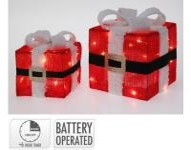 Krabica darček LED/ set 2 ks
