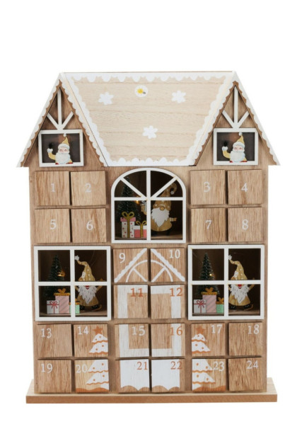Adventný kalendár domček