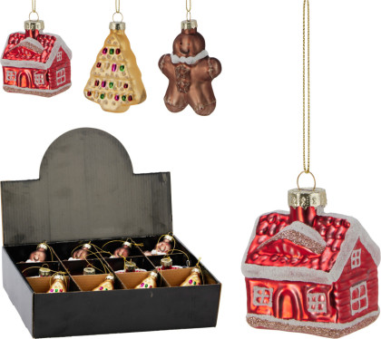 Vianočné figúrky / sklo 6 cm, 3 dr. Vianočné figúrky / sklo 6 cm, 3 dr.