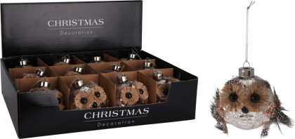 Záves. dekorácia sova, 8 cm Záves. dekorácia sova, 8 cm