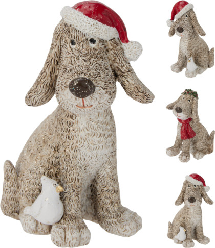 Pes sediaci   11,5 cm / dekorácia/ 3 dr. Pes sediaci   11,5 cm / dekorácia/ 3 dr.