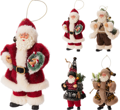 Santa 18 cm ozdoba záves.
