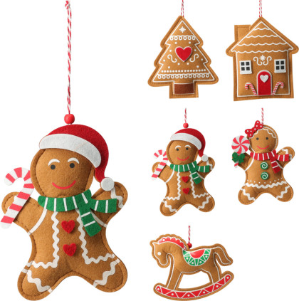 Záves dekor.  15 cm, perník