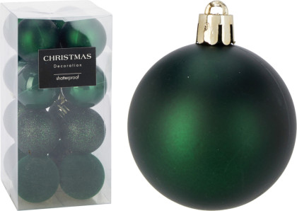 Gule vianoč. 6 cm/ set 16 ks/ zelené