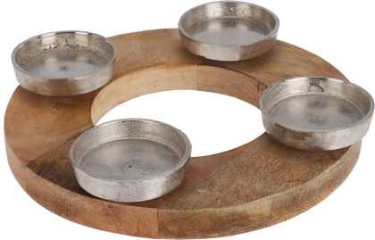 Venčekdrevený s držiakom na sviečky Venčekdrevený s držiakom na sviečky