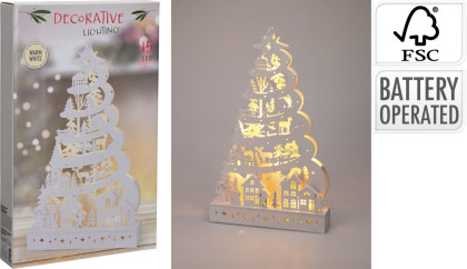 Vianočný stromček  s LED osvetlením / biely Vianočný stromček  s LED osvetlením / biely