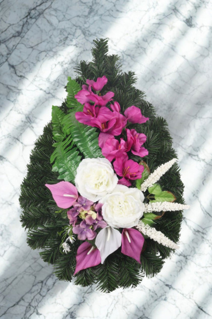 Veniec slza stredná - gladiola, ruža, kála