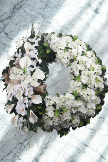 Veniec EXCLUSIVE - hortenzie, kály a  doplnky