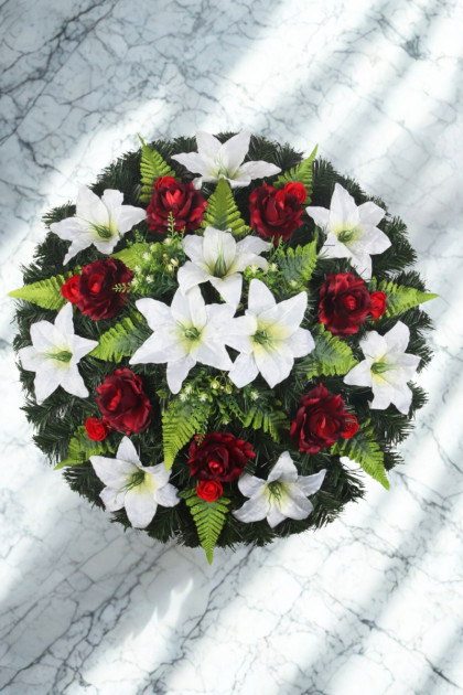 Veniec kruh 24 kvetový s doplnkami