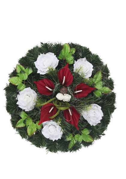 Veniec kruh  12 kvetový s doplnkami