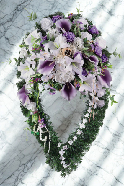 Veniec slza veľká ruža,kála,hortenzia