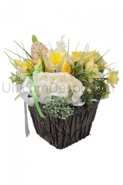 Veľkonočný črepník narcis, tulipán