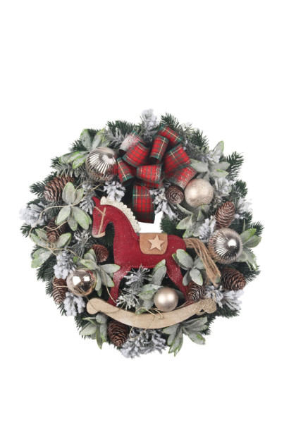 Vianočný venček s koníkom