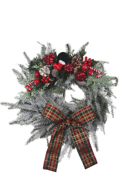 Vianočný venček zasnežený 