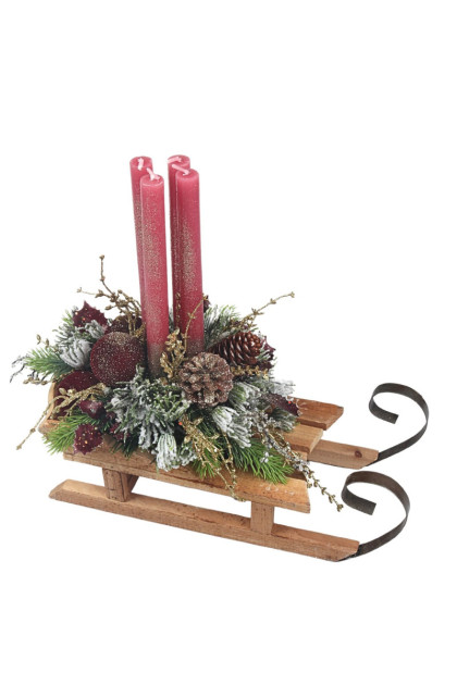 Aranžmán vianočné sane - originál 1 ks