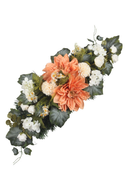 Aranžmán betón dálie, kvietky