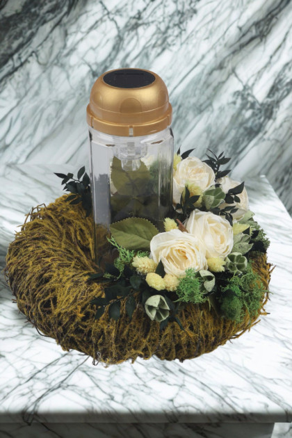 Venček prútený so solárnym kahancom 