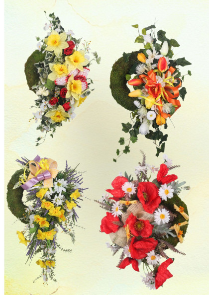 Veniec machový ozdobený - Originál 1 ks