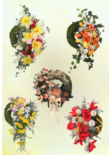 Veniec machový ozdobený - Originál 1 ks