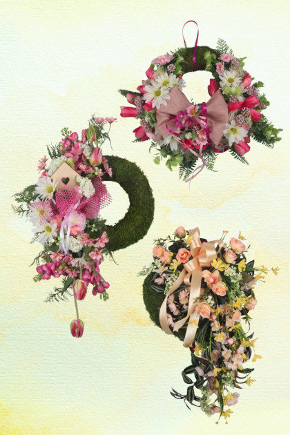 Veniec machový ozdobený - Originál 1 ks