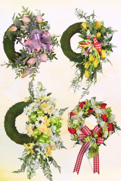 Veniec machový ozdobený - Originál 1 ks