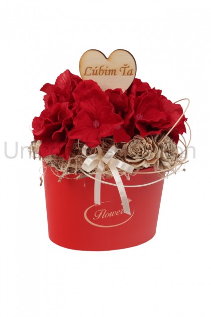 Valentínsky box červený, 12x18 cm