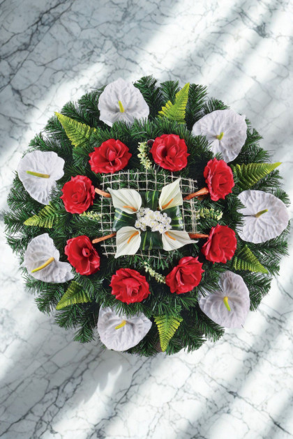 Veniec kruh 19 kvetový s doplnkom