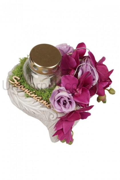 Aranžmán srdce s kahancom + orchidea