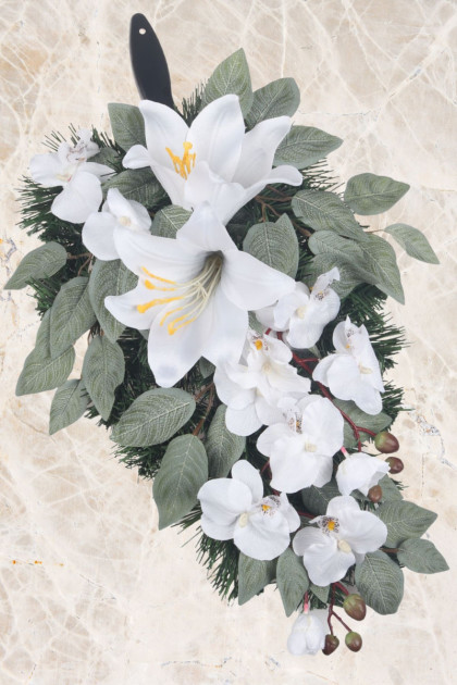 Vetva smreková - ľalia, orchidea