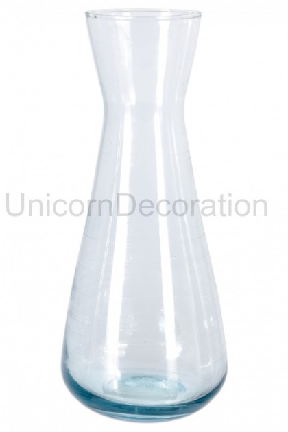 Váza sklenená, jemne dymová, 1,2l