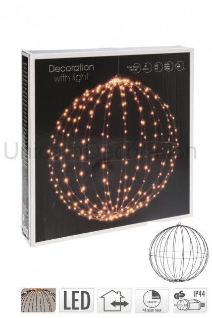 Guľa svietiaca 240LED WW