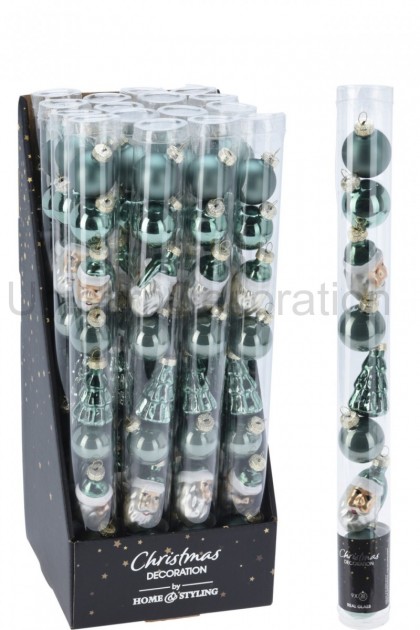 Gule vianočné  3 cm/ set / zelené