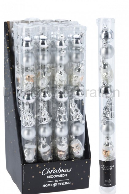 Gule vianočné  3 cm/ set / strieborné