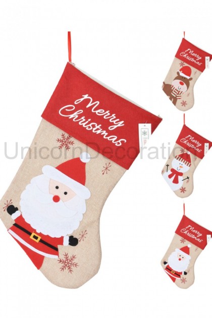 Ponožka vianočná 40 cm 3dr.