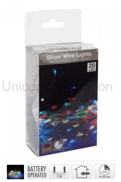 Reťaz vian. svetelná 20LED MULTI + časovač