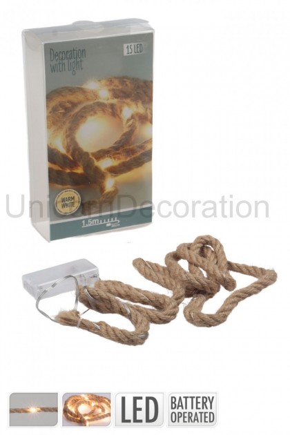 Lano 15LED 1,5m WW 