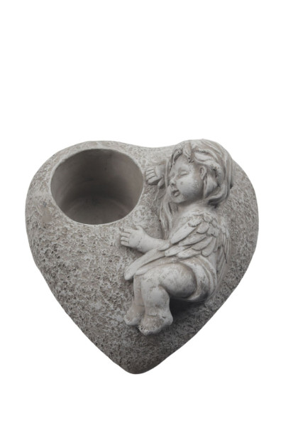 Miska srdce s anjelom - kameň