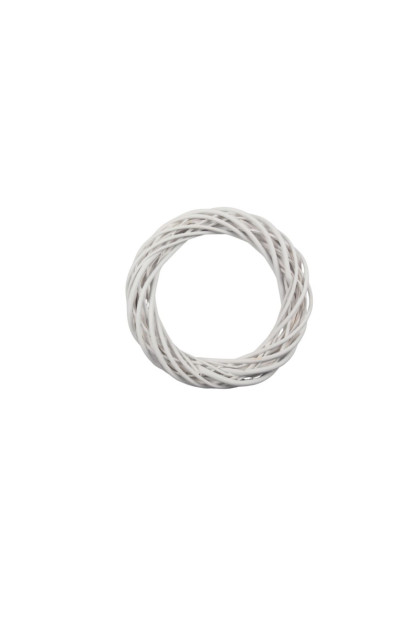 Veniec prútený 25 cm / biely