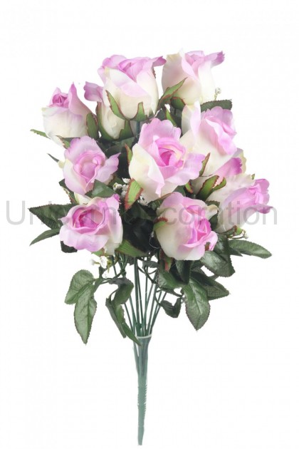 Kytica ruža x12 s gypsophilou