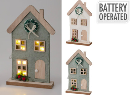 Dom dekorácia 18 cm s LED  osvetlením