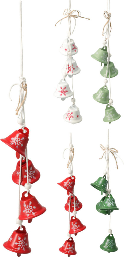 Girlanda zvončeky 38 cm / 4 dr.