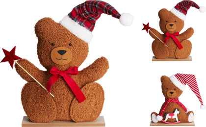 Macko vianočný 29 cm / 2 dr.