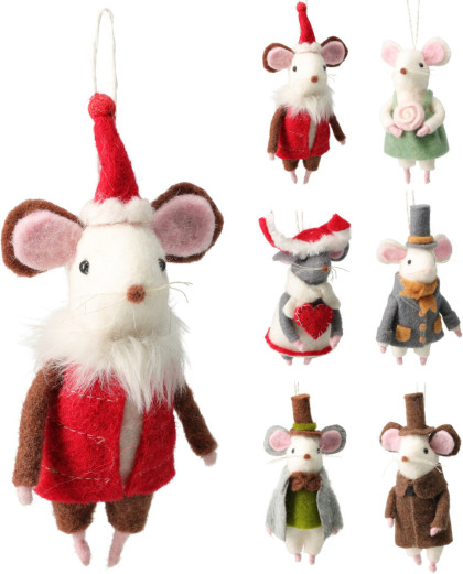 Myš závesná 16 cm / vianoč.