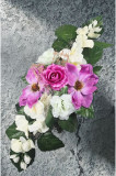 Aranžmán betón - magnólie, ruža, gladioly