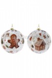 Guľa vianočná  perník 10 cm / 2 druhy